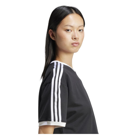 Adidas Γυναικεία κοντομάνικη μπλούζα Adicolor Classics 3-Stripes Loose Crop Tee